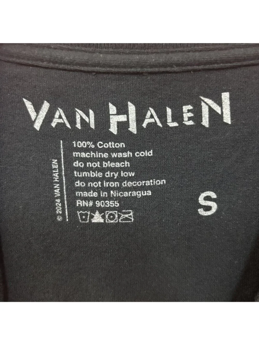 Van Halen Racing Black Graphic T-Shirt Small